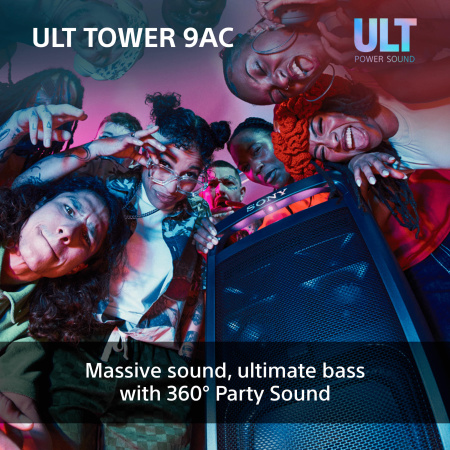 Акустична система Sony ULT TOWER 9AC 2.0, BT 5.3, LED, Party Connect, SBC, AAC, LDAC - фото 20