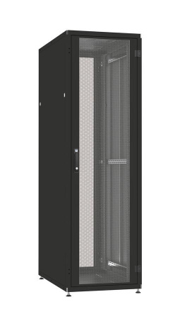 Шафа ZPAS 19", 24U, SZB IT, одностулкові передні та задні перфоровані двері, 600x800 мм, максимально 1000кг, чорна - фото 1