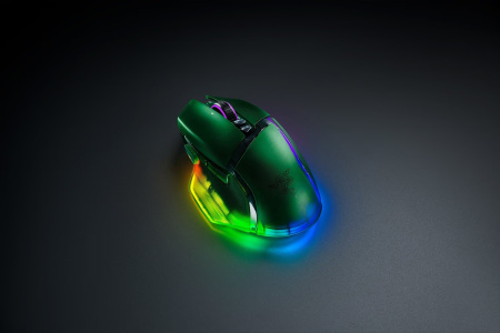 Миша Razer Basilisk V3 Pro 35K, RGB, USB-A/WL/BT, Phantom Green Ed. - фото 6