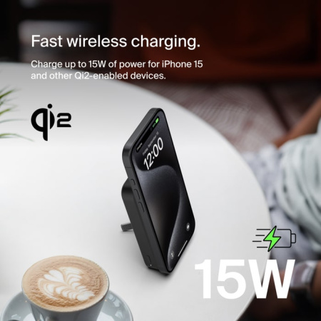Belkin Акумулятор портативний літій-іонний Power Bank 8000мА·год, 15Вт, MagSafe Qi2, чорний - фото 7