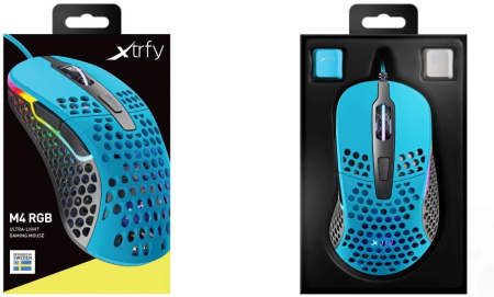Миша Xtrfy M4, USB-A, RGB, Miami Blue - фото 15
