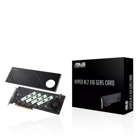 ASUS Плата-адаптер PCIe Hyper M.2 X16 PCIe 5.0 Expansion Card GEN 5 - фото 8