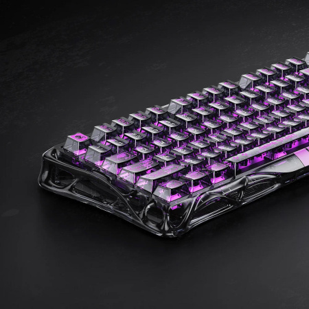 Клавіатура магнітна GravaStar Mercury V75 Lite 75keys, Blackcore, USB-A, Transparent Black - фото 6