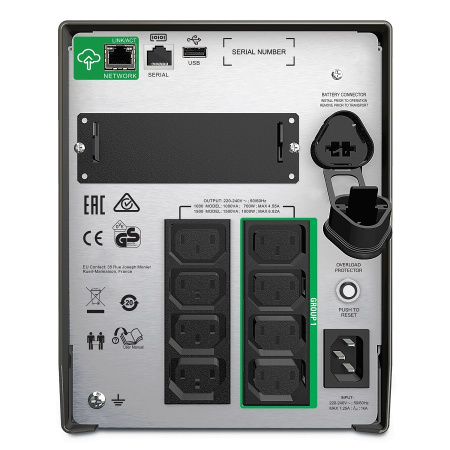 APC ИБП Smart-UPS 1000VA/700W, LCD, USB, SmartConnect, 8xC13 - фото 4