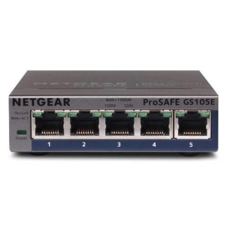 Комутатор NETGEAR GS105E 5xGE, WebSmart - фото 1