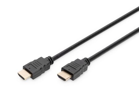 Кабель DIGITUS HDMI (M/M), 4K@60Гц, Ultra HD, Premium, тип A, w/Ethernet, золото, 2м, чорний - фото 1