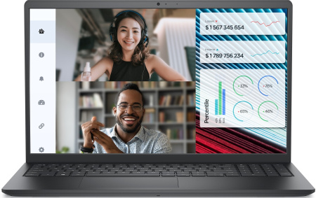 Dell Ноутбук Vostro 3520 15.6" FHD AG, Intel i5-1235U, 16GB, F512GB, UMA, Win11P, чорний - фото 1