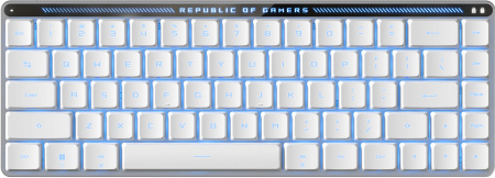 ASUS Клавіатура механічна ROG Falchion RX Low Profile, 68key, Red Switch, USB-A/WL/BT, EN/UK, RGB, білий - фото 3