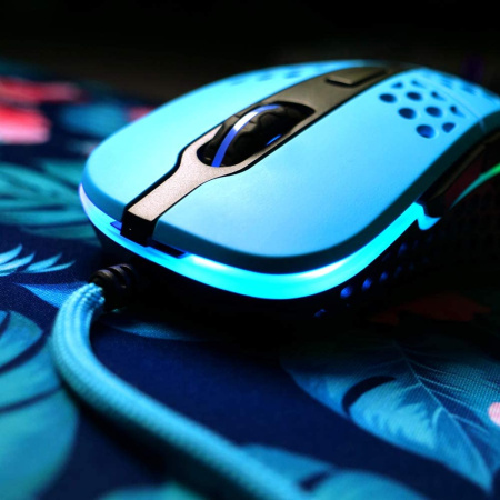Миша Xtrfy M4, USB-A, RGB, Miami Blue - фото 3