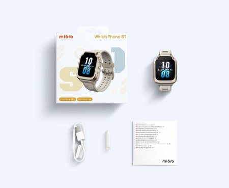 Дитячий годинник-телефон Mibro S1, 1.68", 360x390, GPS, 8MP+5MP, 900мА·год, 2АТM, пісочно-золотий - фото 2