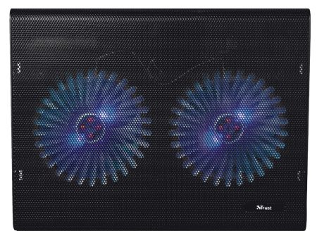 Підставка для ноутбука Trust Azul, до 17.3", 2xUSB-A, BLUE LED, чорний - фото 1