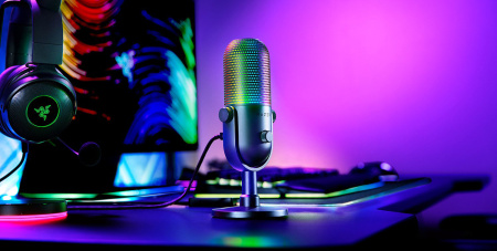 Razer Мікрофон геймінговий Seiren V3 Chroma, Uni, RGB, USB-A, 2м, чорний - фото 2