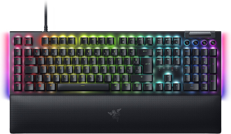 Клавіатура механічна Razer BlackWidow V4, 114key, Yellow Switch, USB-A, EN/RU, RGB, чорний - фото 1