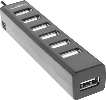 USB-хаб Defender Quadro Swift 7xUSB 2.0 (83203) - фото 2
