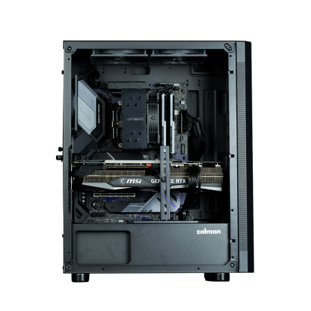 Zalman Корпус I4, без БЖ, 2xUSB3.0, 1xUSB2.0, 6x120мм, VGA 320мм, LCS ready, Mesh Side/Front Panel, ATX, чорний - фото 7