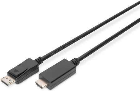 Digitus Кабель DisplayPort > HDMI (M/M), 2м, чорний - фото 1