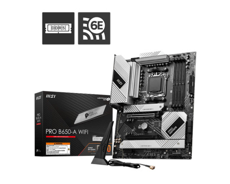 Материнcька плата MSI PRO B650-A WIFI sAM5 B650 4xDDR5 M.2 HDMI DP Wi-Fi BT ATX - фото 6