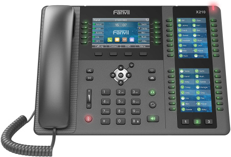 Телефон IP Fanvil X210 2xGE LAN, 1xUSB-A, BT4.2, 20 SIP line, SW Linux, 106 DSS клавіш, PoE, 4.3" кольоровий екран - фото 3