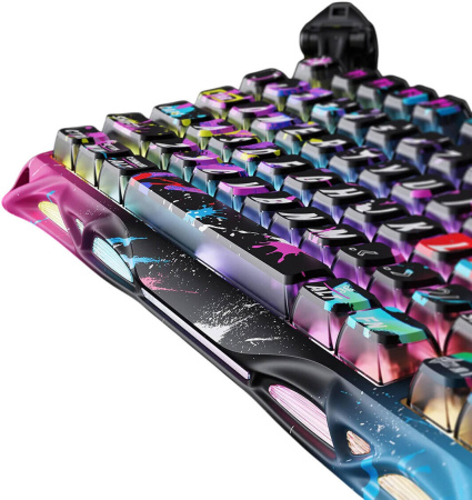 Клавіатура механічна GravaStar Mercury V75 Pro 80keys, Magnetic Jade Gaming, 8K, USB-A, RGB, Neon Graffiti - фото 17 Клавіатура механічна GravaStar Mercury V75 Pro 80keys, Magnetic Jade Gaming, 8K, USB-A, RGB, Neon Graffiti - фото 17