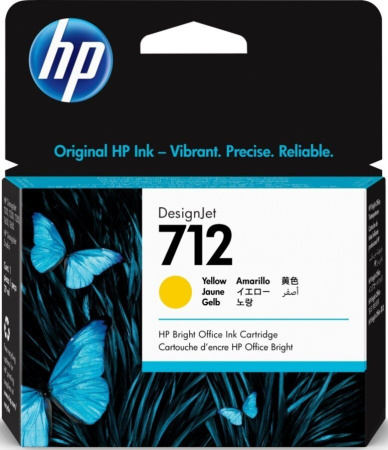 Картридж HP 712 DesignJet T230/T630/T650 Yellow 29ml - фото 1