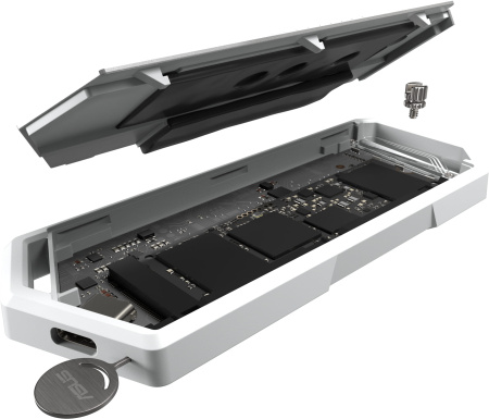 Портативний корпус ASUS для SSD ROG STRIX ARION ESD-S1C/WHT/G/AS PCIe NVMe M.2 2230/2242/2260/2280 USB Type-C 3.2 Gen 2x1 білий - фото 10