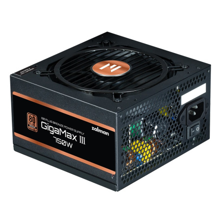 Блок живлення Zalman Gigamax 3  (750W), 88%, 80+ Bronze, 120мм, 1xMB 24pin(20+4), 2xCPU (8pin(4+4)+8pin), 3xMolex, 6xSATA, 4xPCIe 8pin(6+2), 1xPCIe GEN5 16pin, Semi Modular - фото 1