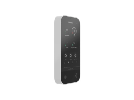 Клавіатура з сенсорним дисплеєм Ajax KeyPad TouchScreen, jeweller, бездротовий, білий - фото 10