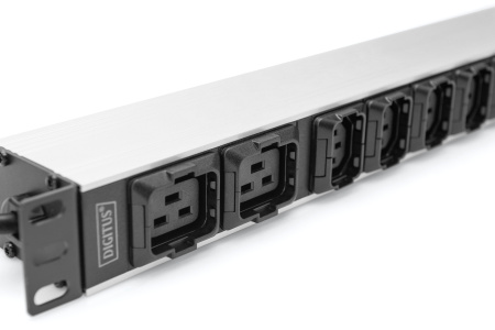 Digitus Пристрій розподілу електроживлення 1U, 8xC13, 2xC19, 16A, 250V, вилка C20 - фото 4