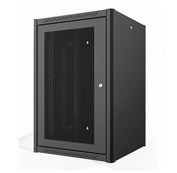 Шафа MIRSAN 19", 9U, WTN, перфорація 80%, 600x450 мм, 2т.кріпл, максимально 100 кг, чорна