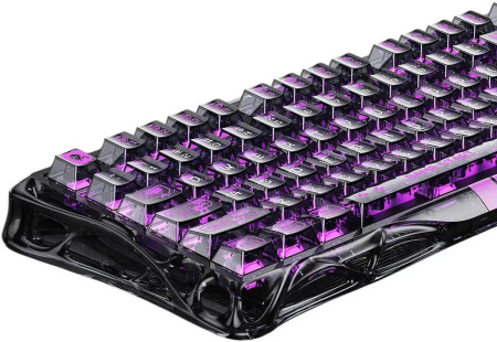 Клавіатура магнітна GravaStar Mercury V75 Lite 75keys, Blackcore, USB-A, Transparent Black - фото 22