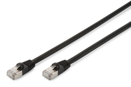 Патч-корд DIGITUS CAT 6 S-FTP, 5м, AWG 27/7, LSZH, зовнішній, чорний - фото 1