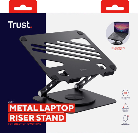 Підставка для ноутбука Trust Zeff Metal, до 16", сірий - фото 11