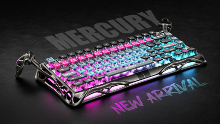 Клавіатура магнітна GravaStar Mercury V75 Pro 80keys, Magnetic Jade Gaming, 8K, USB-A, RGB, Cyberpunk - фото 3