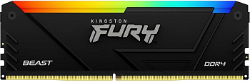Kingston Пам'ять ПК Kingston DDR4 16GB KIT (8GBx2) 3600 FURY Beast RGB Kingston Пам'ять ПК Kingston DDR4 16GB KIT (8GBx2) 3600 FURY Beast RGB