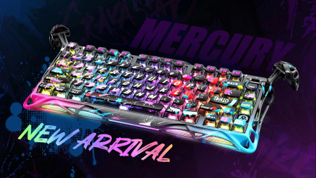 Клавіатура механічна GravaStar Mercury V75 Pro 80keys, Magnetic Jade Gaming, 8K, USB-A, RGB, Neon Graffiti - фото 10 Клавіатура механічна GravaStar Mercury V75 Pro 80keys, Magnetic Jade Gaming, 8K, USB-A, RGB, Neon Graffiti - фото 10