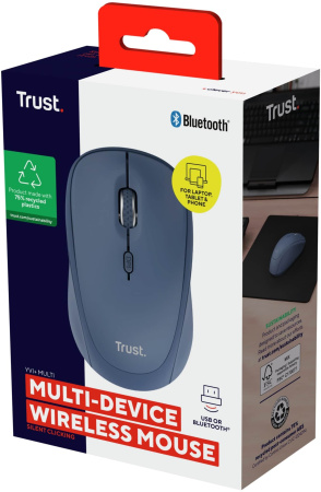 Миша Trust Yvi+ Compact Multi-Device, WL/BT/USB-A, синій - фото 7