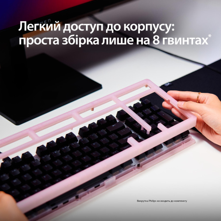 Клавіатура механічна HyperX Alloy Origins 2 1800 103key, Red, USB-A, Hot-Swap, EN/UA, RGB, чорний - фото 10