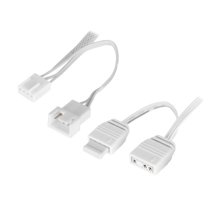 2E Gaming Корпусний вентилятор Air Cool ACF120MB-ARGB, 3x120мм, 2000rpm, 4pin PWM +5VARGB, 20.5dBa, білий - фото 10