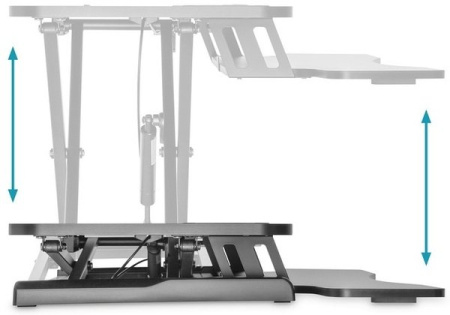 Підставка для монітора DIGITUS Ergonomic Workspace Riser, до 15кг, чорна - фото 11
