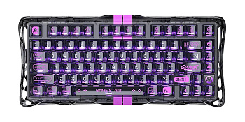 Клавіатура магнітна GravaStar Mercury V75 Lite 75keys, Blackcore, USB-A, Transparent Black
