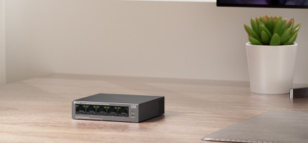 Комутатор TP-LINK LS105GP  5xGE (4xPoE), 65 Вт - фото 2