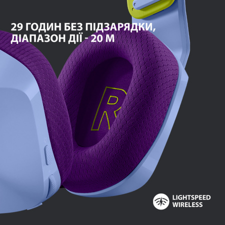 Гарнітура Logitech G733 Lightspeed Wireless RGB, LILAC - фото 4