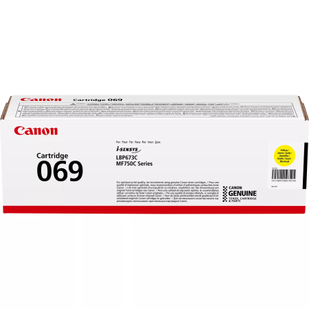 Картридж Canon 069 MF752Cdw/MF754Cdw/LBP673Cdw Yellow (1900 стор) - фото 1