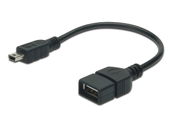 Адаптер DIGITUS miniUSB > USB-AF, OTG