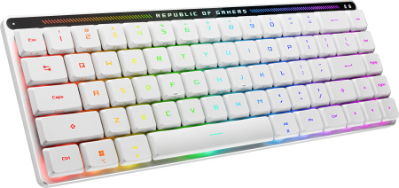 ASUS Клавіатура механічна ROG Falchion RX Low Profile, 68key, Red Switch, USB-A/WL/BT, EN/UK, RGB, білий - фото 9