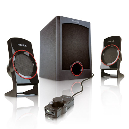 Акустична система MICROLAB M-111 2.1, 12W, mini-jack, чорний - фото 1