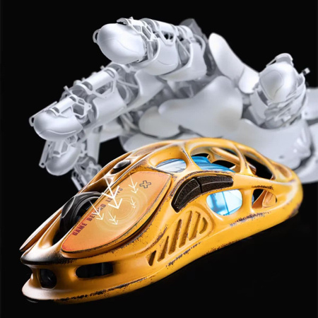 Миша GravaStar Mercury M1 Pro, magnesium alloy body, BT/WL/USB-A, RGB, Battle-Worn Yellow - фото 9