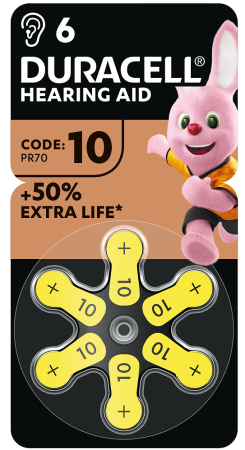 Батарейки для слухових апаратів Duracell розмір 10, 6 шт. - фото 1