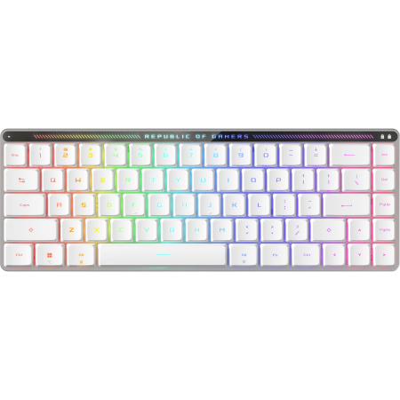 ASUS Клавіатура механічна ROG Falchion RX Low Profile, 68key, Red Switch, USB-A/WL/BT, EN/UK, RGB, білий - фото 1