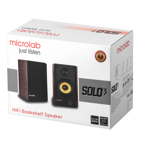Акустична система MICROLAB SOLO 3 2.0, 40w, mini-jack/, коричневий - фото 11